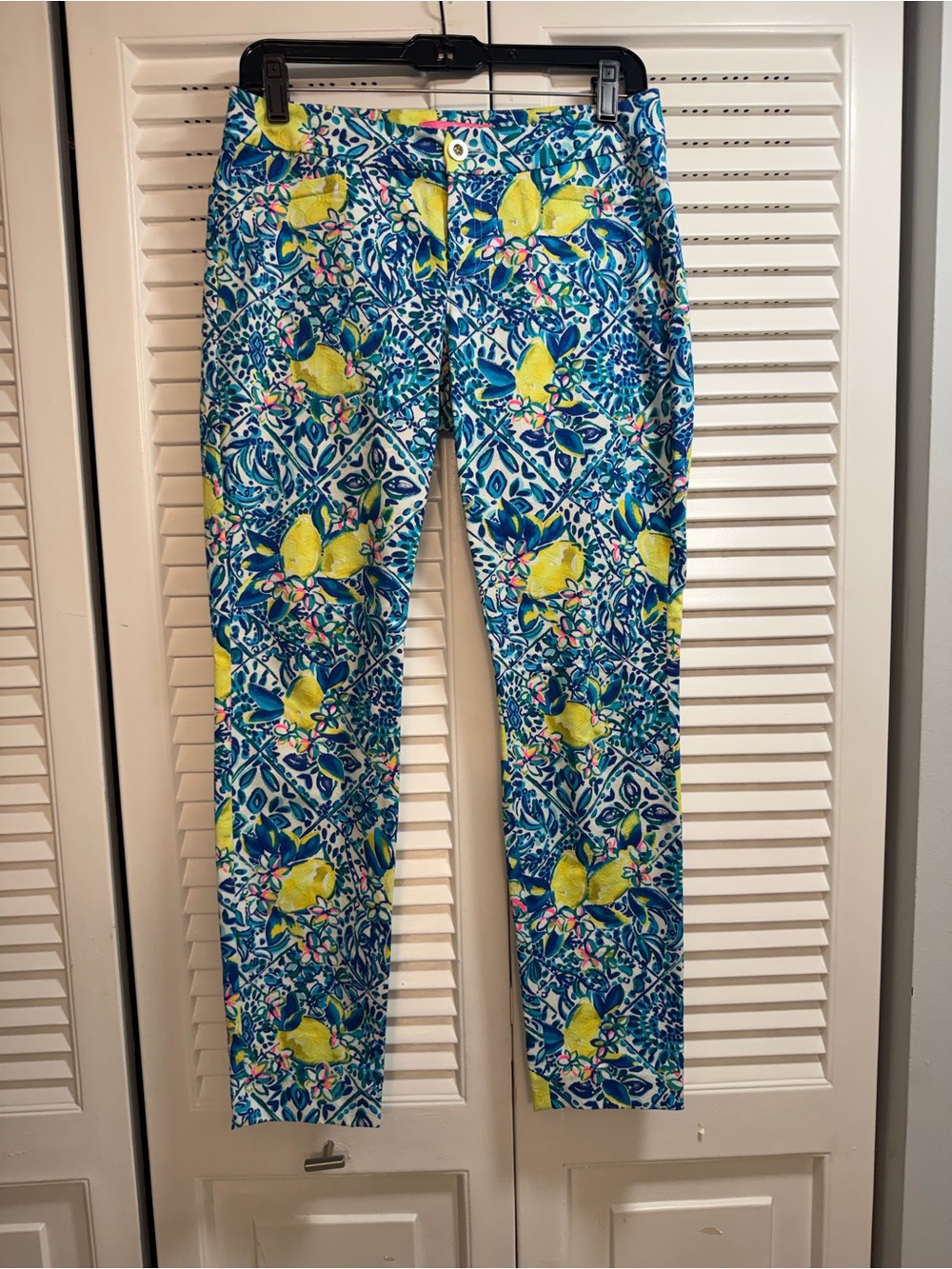 Lilly Pulitzer Skinny Kelly Zest For Life Lemon 🍋 Print Pant